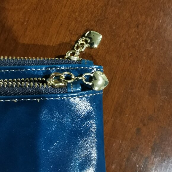 5" x 3 1/2" Teal Blue Leather Card / Coin Purse NWOT #220 - Picture 2 of 11